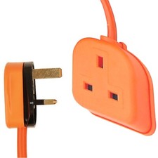 1 GANG  Extension Lead Orange