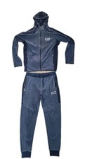 Men's Emporio Armani EA7 Blue Navy Full Tracksuit with T-shirt Size Large