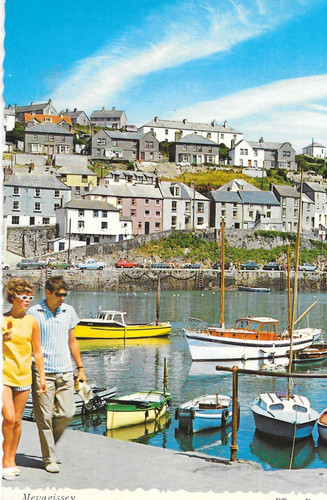 Postcard view of mevagissey - postcard,