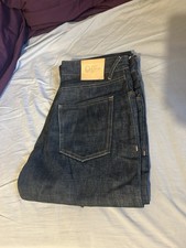 Hiut Mens WorkR Jeans W33 L36 Blue Japanese Selvage RRP £325, New Without Tags