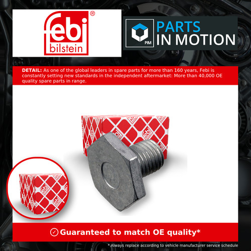 Sump plug fits - ford, fiesta