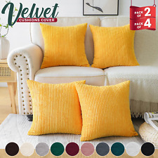 2,4 Pack Cushion Covers or Filled Cushions Decorative 18" x 18" Bed Sofa Pillows