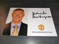 Alex Ferguson hand signed Manchester United Club autograph card