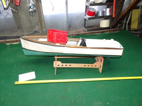 Vtg speed boat batt wood - vtg, op