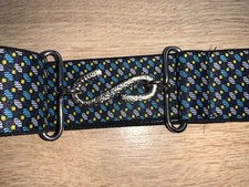 Elasticated Snake Belt Black &