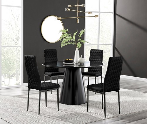 Palma black semi - semi, round
