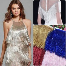 15cm Beaded Glass Tube Fringe