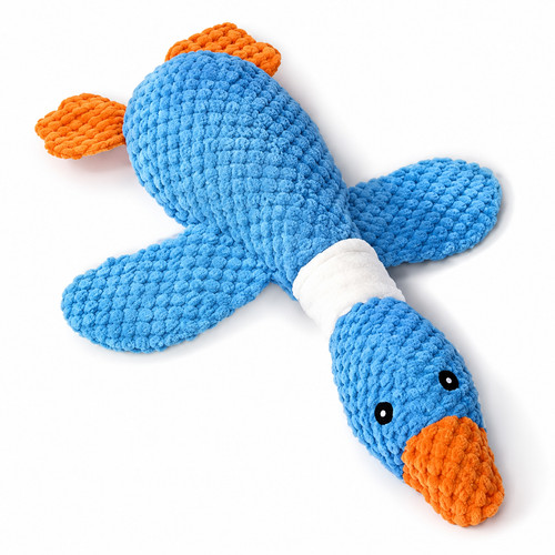 Duck plush dog toy - dog, squeaky