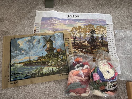 Vintage wool tapestry kits - tapestry,