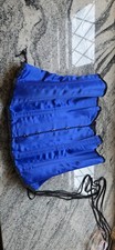 VOLLERS corset electric blue satin inc suspender hooks burlesque Size 40 EUR