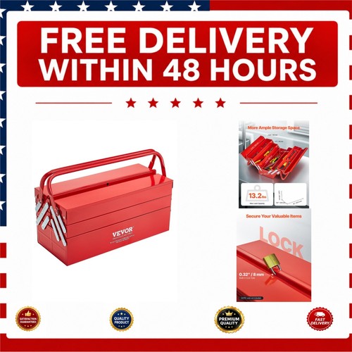 Vevor 18in metal tool box - 18in,