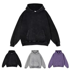 For Men Washed Hoodie Loose