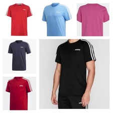 Adidas 3 Stripes Mens T-Shirt Short Sleeve Gym Fitness Training Top For Sale