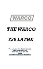 Warco 220 lathe instruction