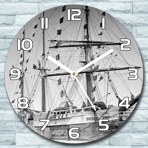 Glass wall clock round - clock, fi