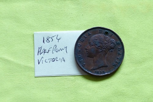 1854 half penny uk - half, 1/2d