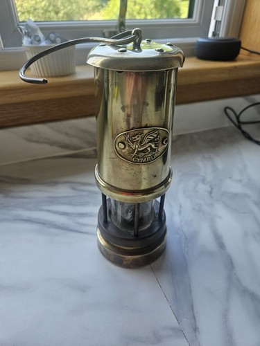 Welsh brass miner - brass, lamp