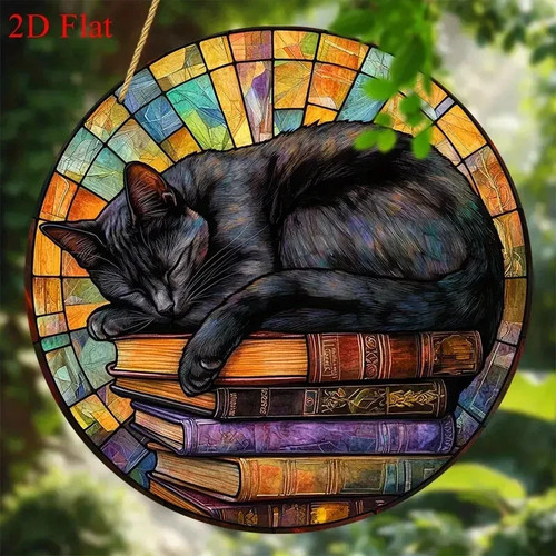 Sleeping black cat books - sleeping,