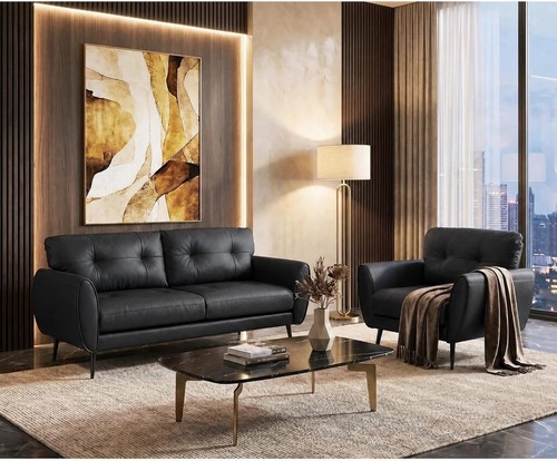 Seater leather sofa - seater,