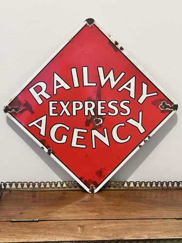 Vintage enamelled railway - enamelled,