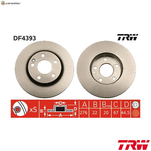 Brake discs df4393 for - discs,