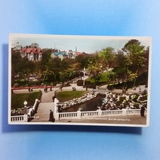 Bournemouth Postcard 1933 Real Photo Pavillion Gardens Tinted Issue Dorset