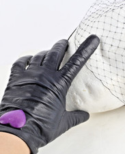 Vintage Black Leather Driving