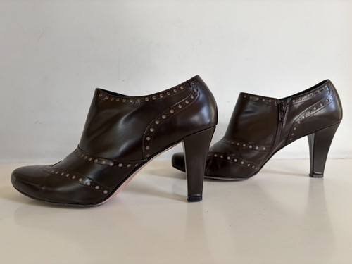 Hobbs brown punched leather - brown,