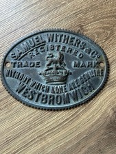 Vintage Samuel Withers Brass Safe Plaque - West Bromwich