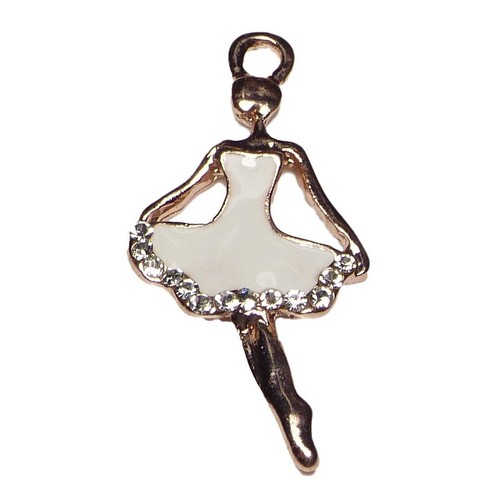 Ballerina charm rose gold - charm,