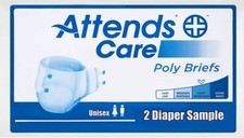 2 Diaper Sample Plastic Backed