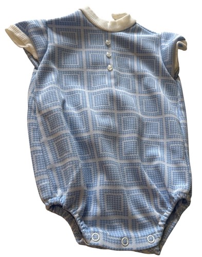 Vtg bryan baby romper blue - baby,