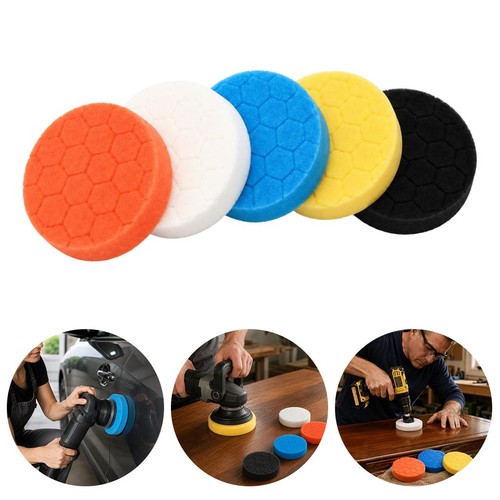 5pcs 125mm hex polishing pads - hex,