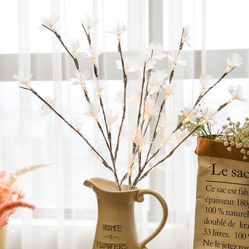 Led fiber optic flower - flower, twig