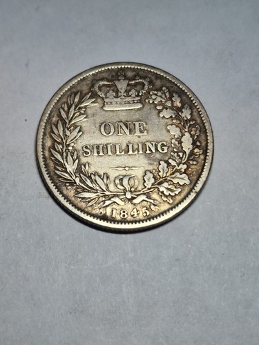 1845 queen victoria shilling - 1845,