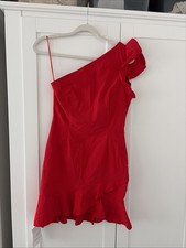 Vesper One Shoulder Dress Red
