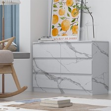 6 Drawer Chest - Stylish White