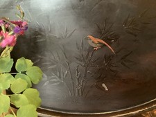 Art Deco Black Lacquered Oval