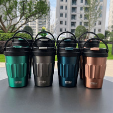 Coffee Cup Flask 400/500ML Leakproof Insulated Thermal Travel Stainless Steel UK