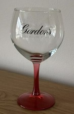 GORDONS PREMIUM PINK STEMMED BALLOON GLASS