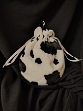 Ladies Cow Print Drawstring Bag Cowgirl Jessie Costume Fancy Dress