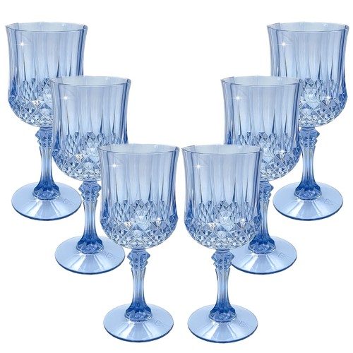 Blue cut glass wine - cut,
