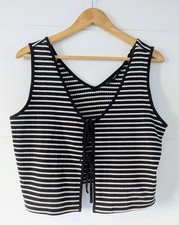 Knit Vest Waistcoat Black &