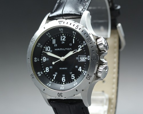 Hamilton khaki h744511 black - khaki,