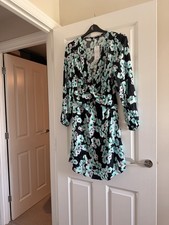 Blue Flowery Print Mini Dress