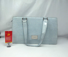 L.Credi Blue Croc Embossed Handbag                              JL16