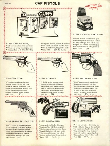 1962 paper toy cap gun - ad,
