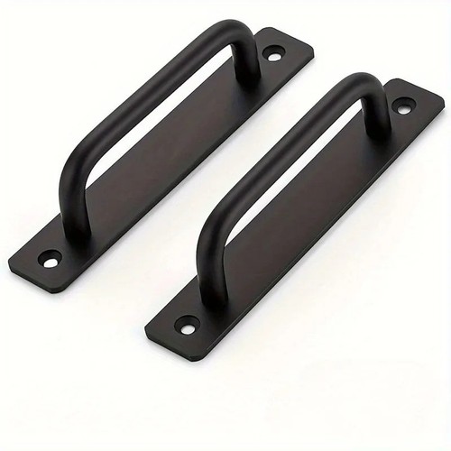 2pcs black door pull handles - black,
