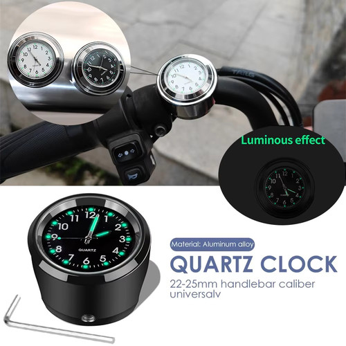 Motorcycle clock handlebar - clock,