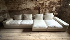 Minotti Jagger Cinema Lounging Sofa to be newly upholstered in Linen or Velvet